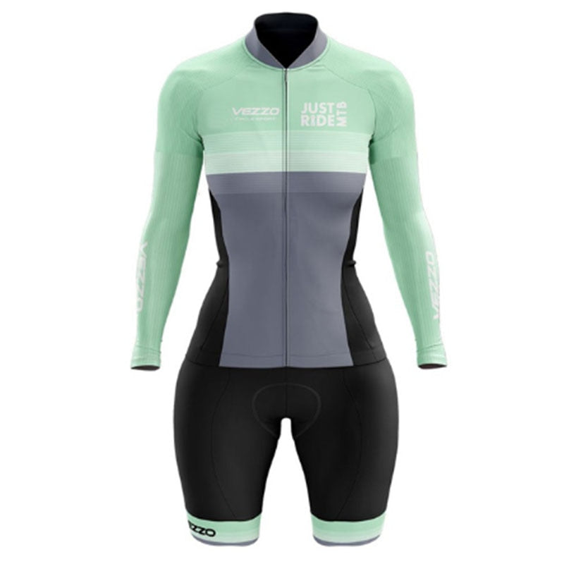 Women's Cycling Romper: Long Sleeve Jumpsuit BIKE FIELD