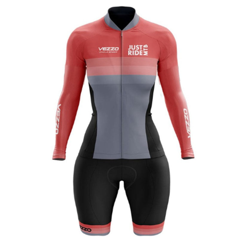 Women's Cycling Romper: Long Sleeve Jumpsuit BIKE FIELD