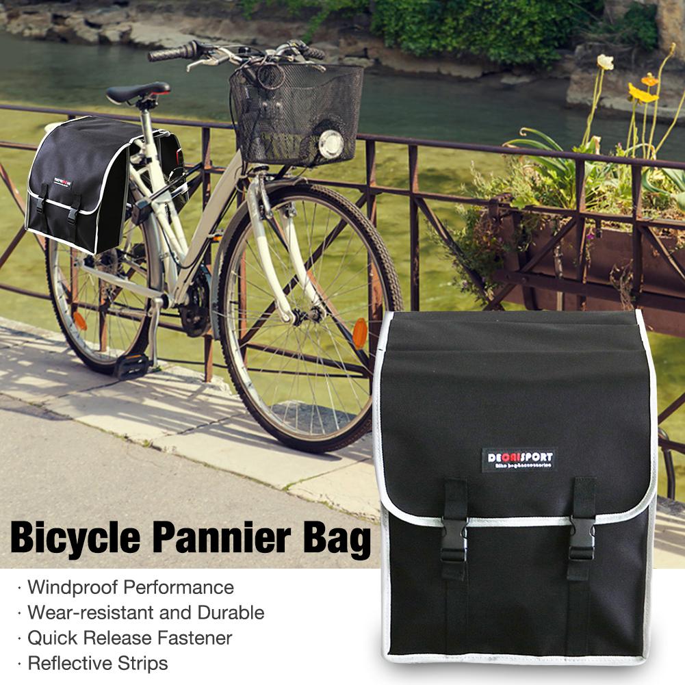 Waterproof Bicycle Pannier Bags with Rain Cover, Reflective Stripe BIKE FIELD