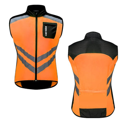 Reflective Cycling Vest: Sleeveless Sports Jersey BIKE FIELD