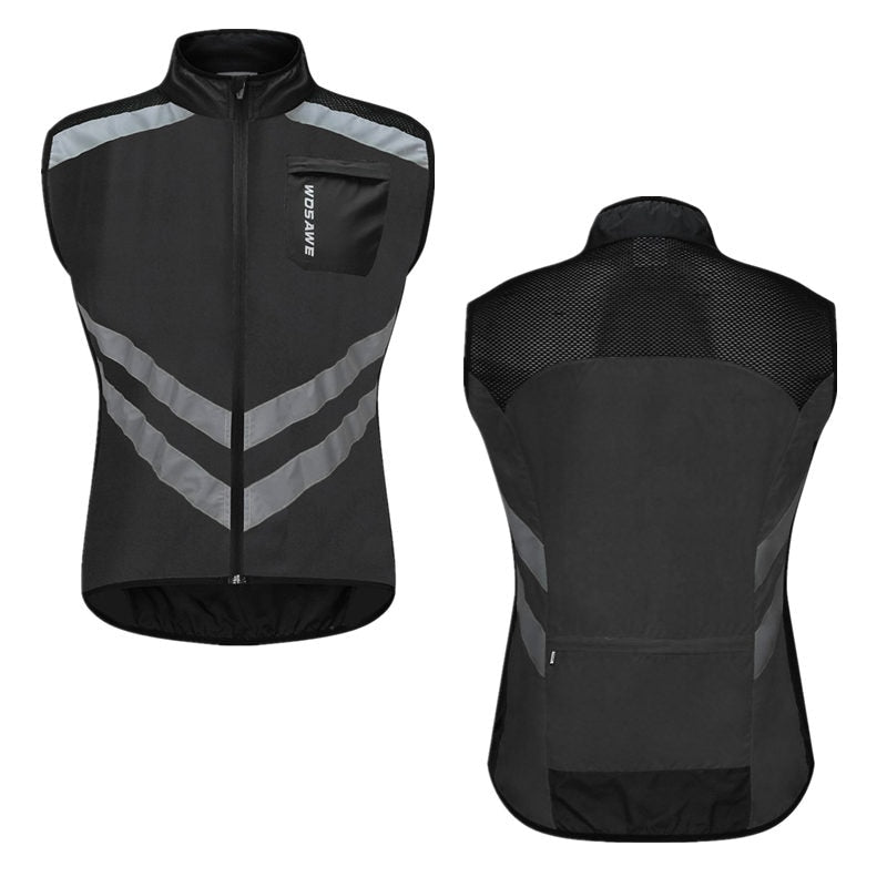 Reflective Cycling Vest: Sleeveless Sports Jersey BIKE FIELD