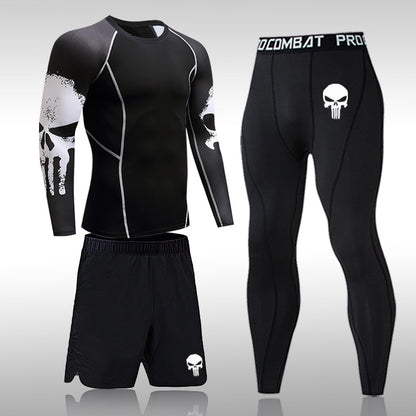 Men's Compression Sportswear Set: Perfect for Gym, Running, and Training BIKE FIELD