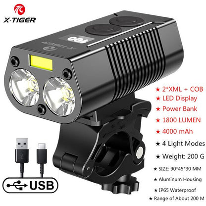 USB Charging Bike Light - Versatile LED Front Lampan BIKE FIELD