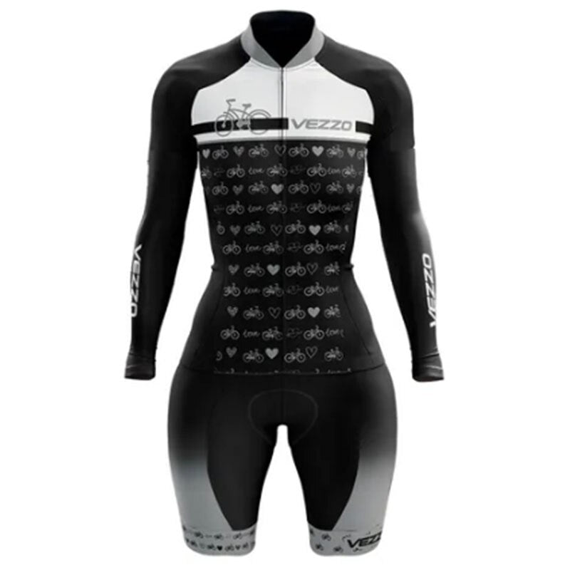 Women's Cycling Romper: Long Sleeve Jumpsuit BIKE FIELD