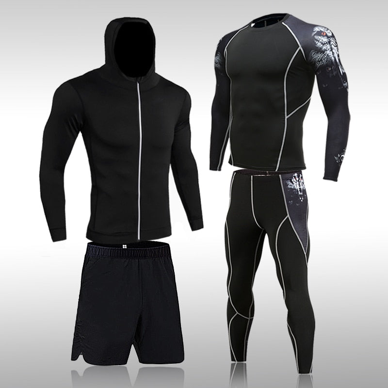 Men's Compression Sportswear Set: Perfect for Gym, Running, and Training BIKE FIELD