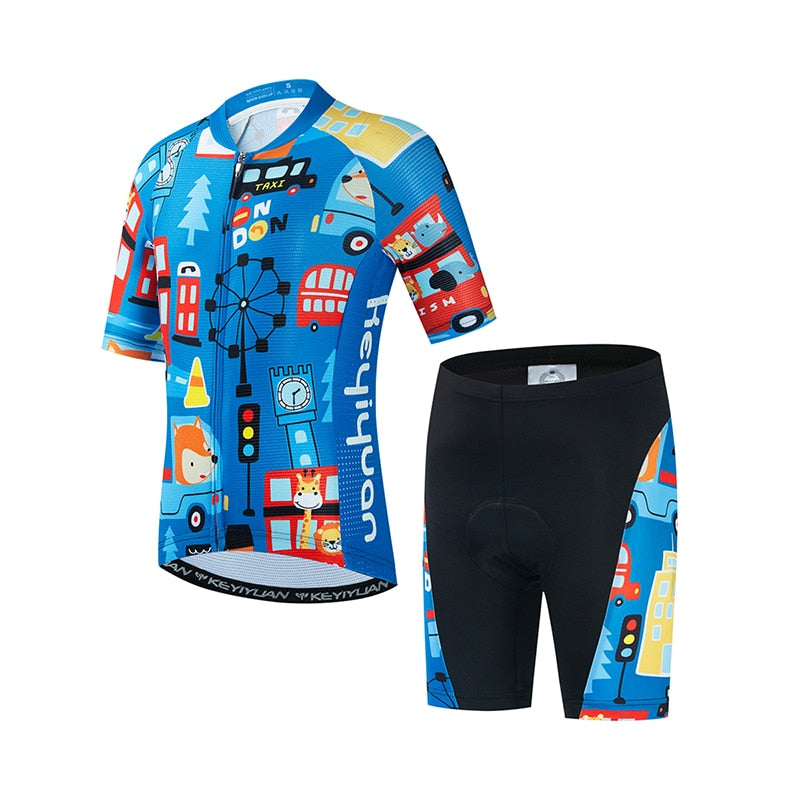 Summer Cycling Jersey Set for Kids BIKE FIELD