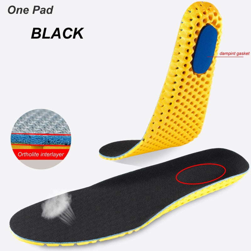 Orthopedic Memory Foam Sport Support Insoles: Breathable Cushioning for Men and Women's Shoes BIKE FIELD