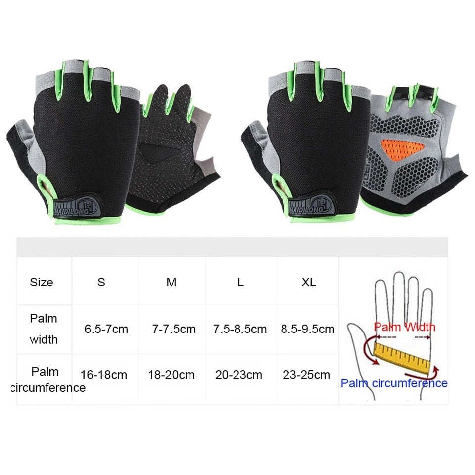 Breathable Half Finger Cycling Gloves for Men and Women - Anti-slip and Anti-sweat BIKE FIELD