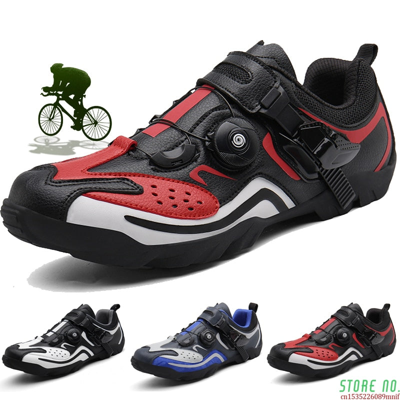 Men's Leather Cycling Shoes: Ideal for Road, Mountain, and Triathlon Racing BIKE FIELD