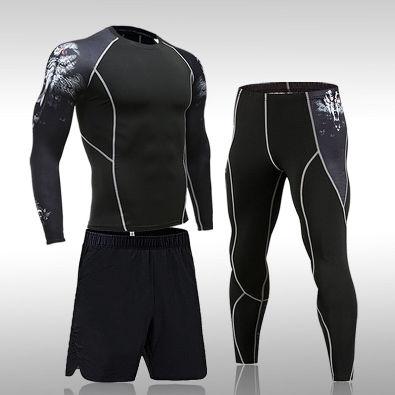 Men's Compression Sportswear Set: Perfect for Gym, Running, and Training BIKE FIELD