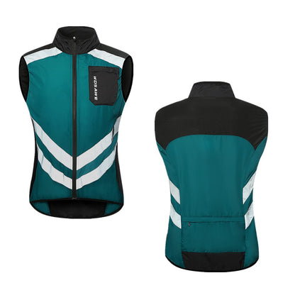 Reflective Cycling Vest: Sleeveless Sports Jersey BIKE FIELD