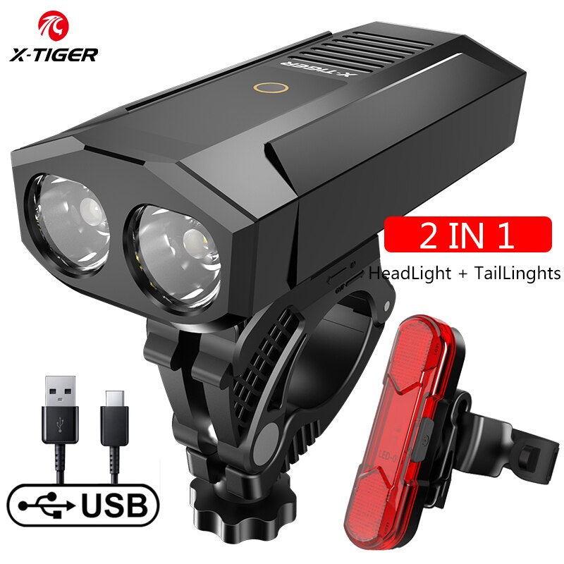 USB Charging Bike Light - Versatile LED Front Lampan BIKE FIELD