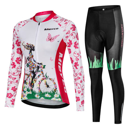 Pro Team Women's Long Sleeve Jersey Set BIKE FIELD