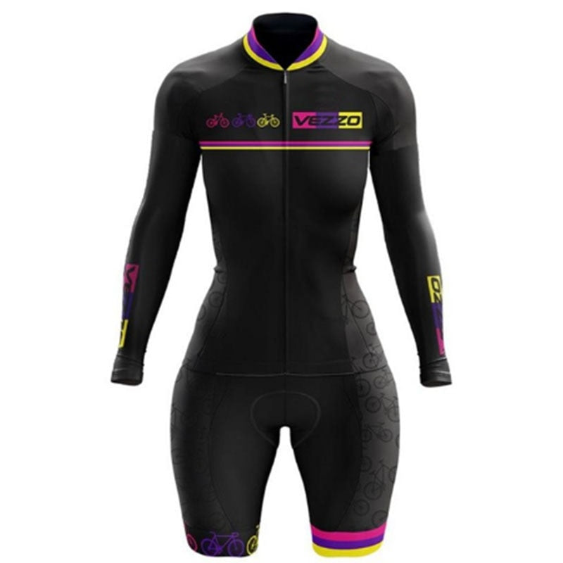 Women's Cycling Romper: Long Sleeve Jumpsuit BIKE FIELD