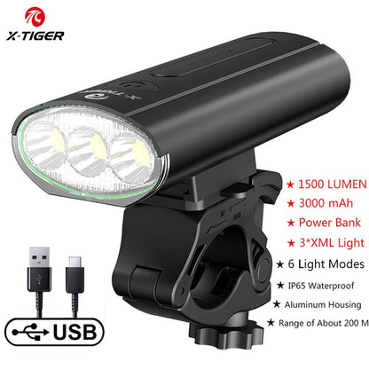 USB Charging Bike Light - Versatile LED Front Lampan BIKE FIELD