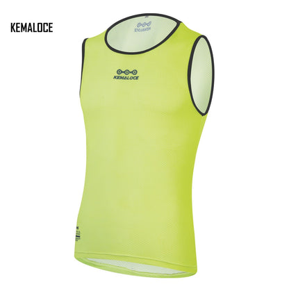 KEMALOCE Breathable Men Cycling Base Layer White 2022 Cool Cycle Sleevess Vest Quick Dry Road Summer MTB Vest Bike Undershirt BIKE FIELD