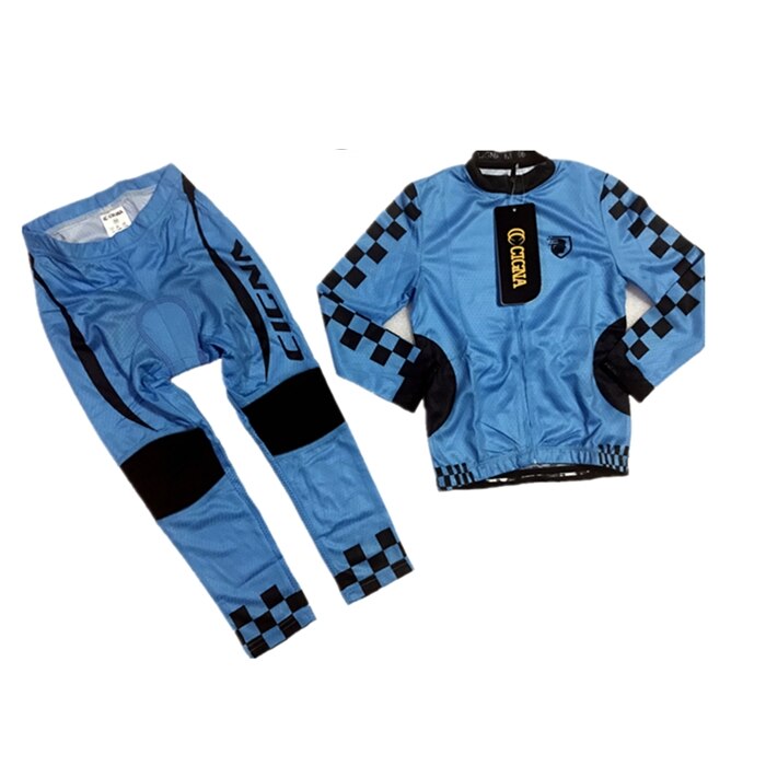 Kids Cycling Jersey Set with Long Sleeve BIKE FIELD