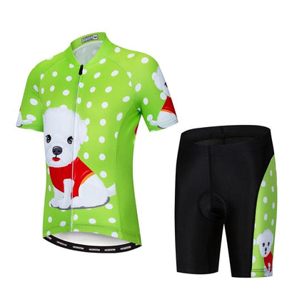 Kids' Cycling Jersey Shorts Set: MTB Mountain Road Wear BIKE FIELD