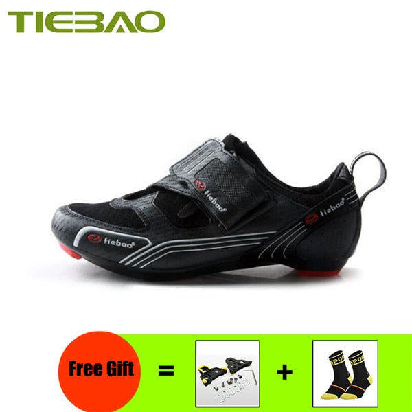 Triathlon Cycling Shoes: SPD-SL Pedals, Self-Locking Design for Breathable Road Riding BIKE FIELD