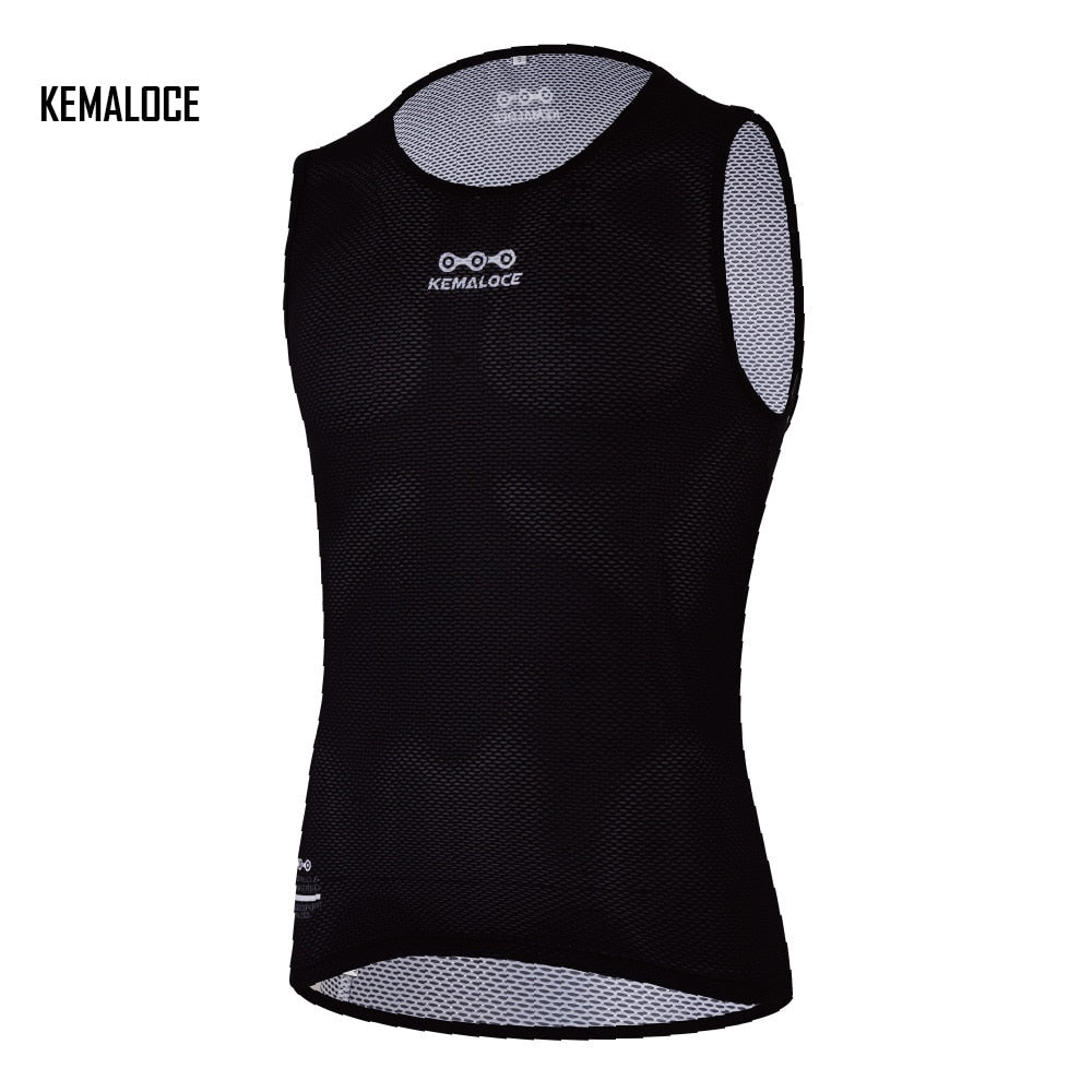 KEMALOCE Breathable Men Cycling Base Layer White 2022 Cool Cycle Sleevess Vest Quick Dry Road Summer MTB Vest Bike Undershirt BIKE FIELD