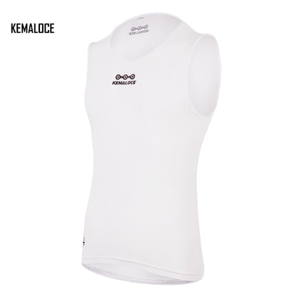 KEMALOCE Breathable Men Cycling Base Layer White 2022 Cool Cycle Sleevess Vest Quick Dry Road Summer MTB Vest Bike Undershirt BIKE FIELD