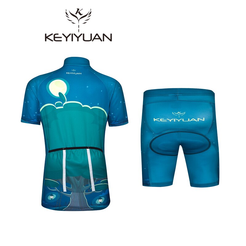 Blue Kids Bike Jersey Shorts Set BIKE FIELD