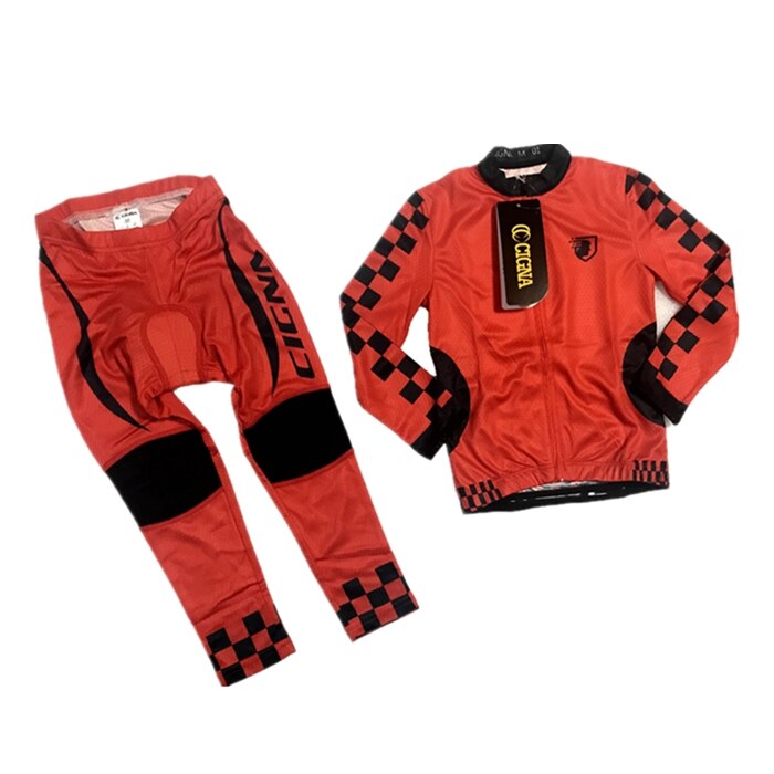 Kids Cycling Jersey Set with Long Sleeve BIKE FIELD