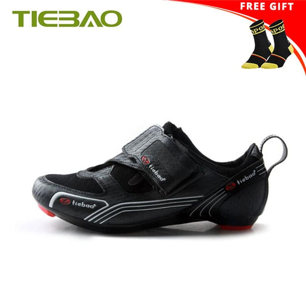 Triathlon Cycling Shoes: SPD-SL Pedals, Self-Locking Design for Breathable Road Riding BIKE FIELD