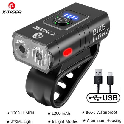 USB Charging Bike Light - Versatile LED Front Lampan BIKE FIELD