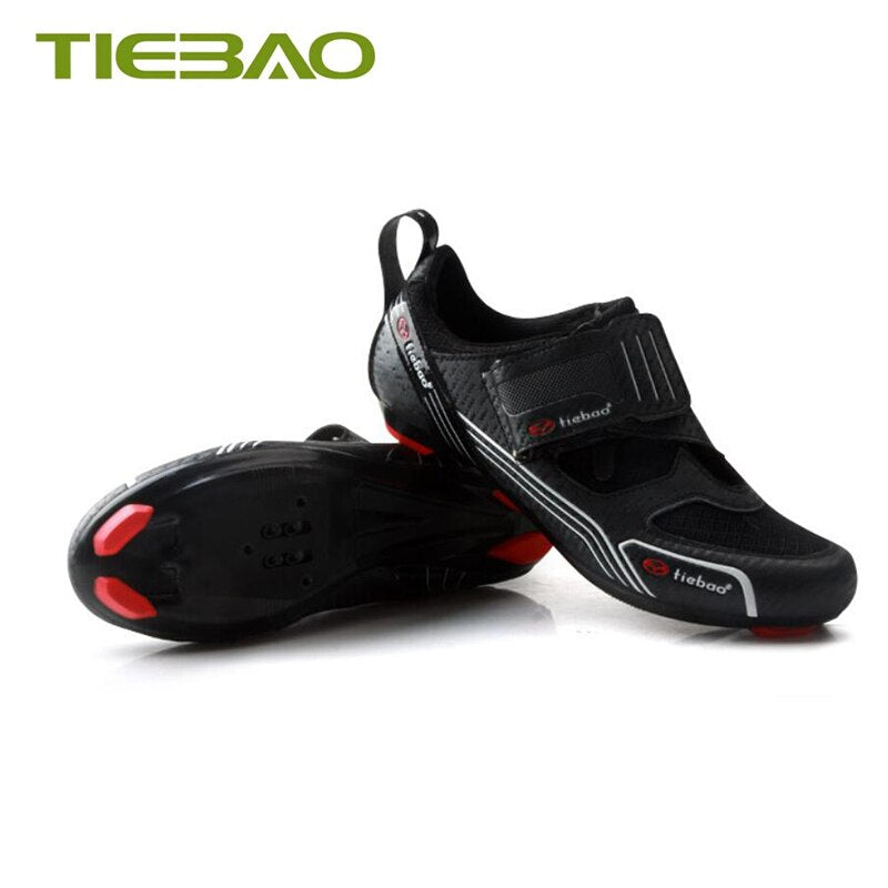 Tiebao Road Bike Shoes Triathlon Sapatilha Ciclismo Men Women Cycling Sneakers Self-locking Breathable Superstar Racing Shoes BIKE FIELD
