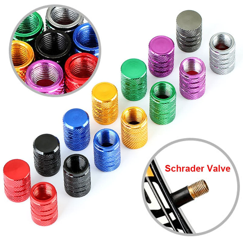 4PCS Aluminum Alloy Bike Valve Caps BIKE FIELD