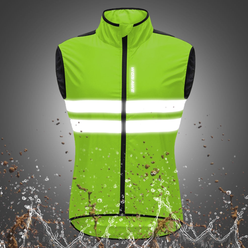 Reflective Cycling Vest: Sleeveless Sports Jersey BIKE FIELD