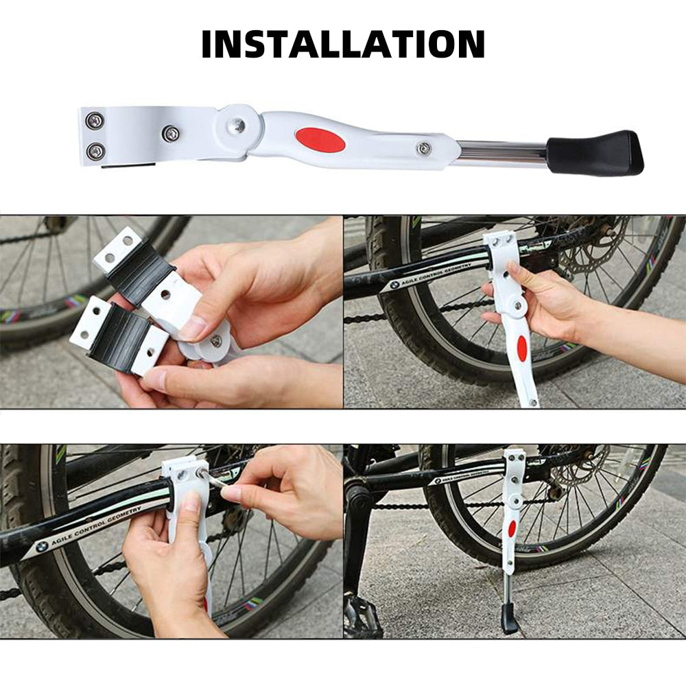 Stable Parking with Adjustable Bicycle Footrest Kickstand BIKE FIELD