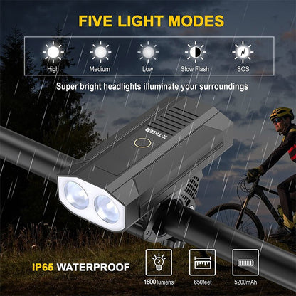 USB Charging Bike Light - Versatile LED Front Lampan BIKE FIELD