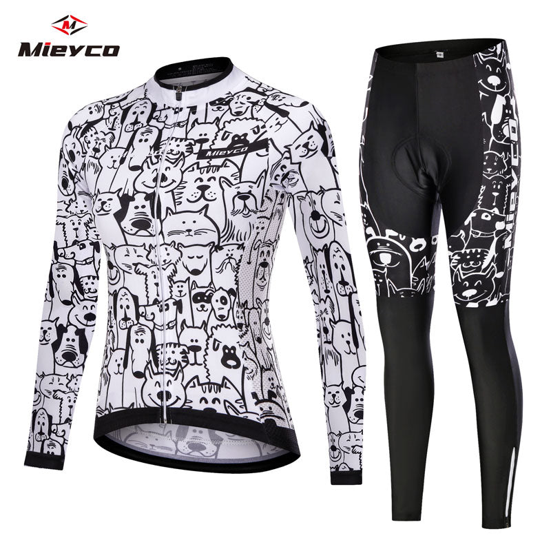 Pro Team Women's Long Sleeve Jersey Set BIKE FIELD