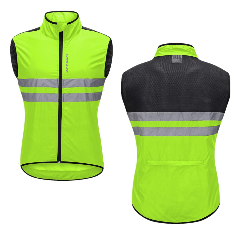 Reflective Cycling Vest: Sleeveless Sports Jersey BIKE FIELD