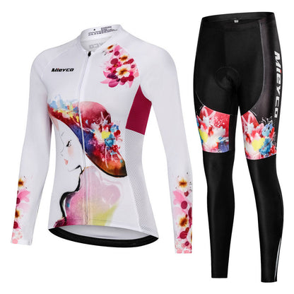 Pro Team Women's Long Sleeve Jersey Set BIKE FIELD