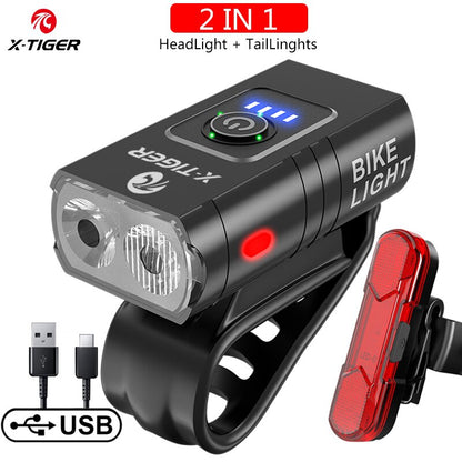 USB Charging Bike Light - Versatile LED Front Lampan BIKE FIELD