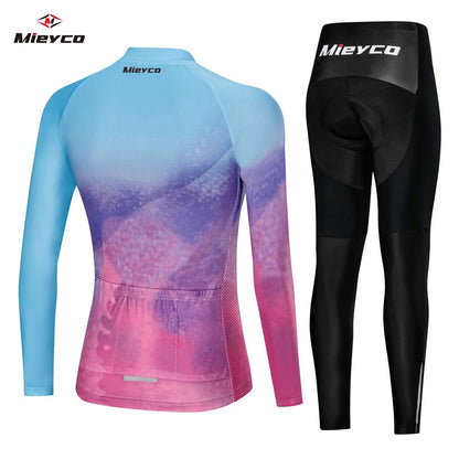 Pro Team Women's Long Sleeve Jersey Set BIKE FIELD