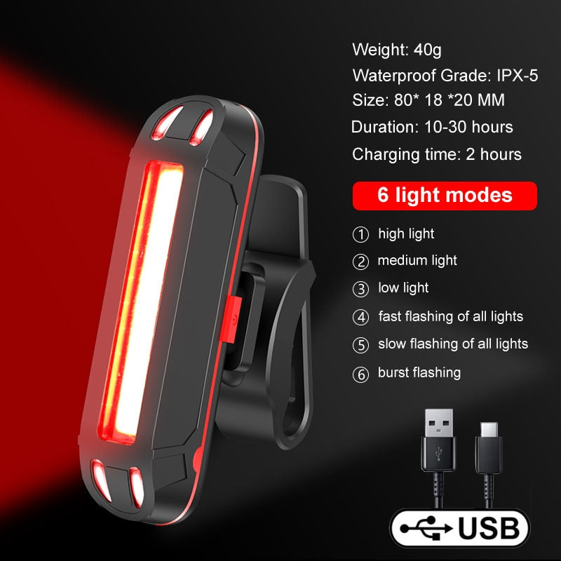 Super Bright Led Bicycle Light USB Rechargeable BIKE FIELD