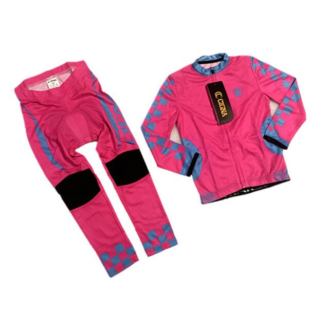 Kids Cycling Jersey Set with Long Sleeve BIKE FIELD