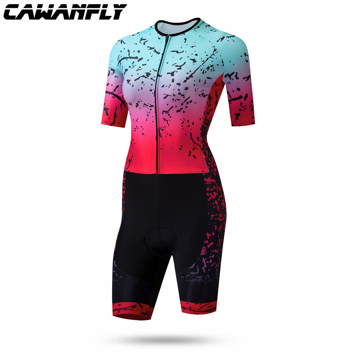 Race-Ready Chic: Short Sleeve Cycling Jersey Set with Gel Pad" BIKE FIELD