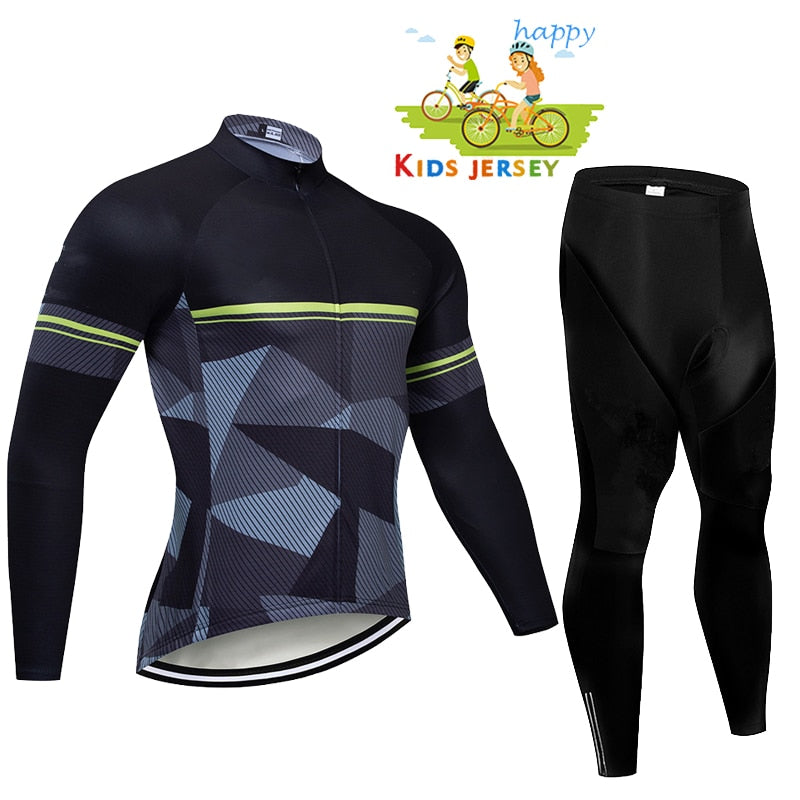 Summer Children Long Sleeve Cycling Jersey Set - Ride in Style and Comfort BIKE FIELD