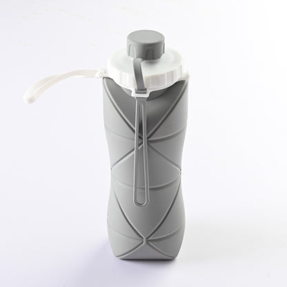 600ml Folding Silicone Water Bottle for Active Lifestyles BIKE FIELD