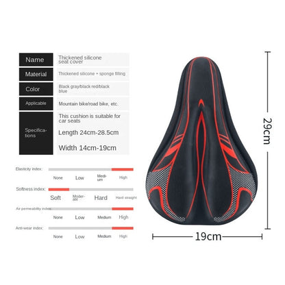 Bike Seat Cover  With Light Comfortable and Wide BIKE FIELD