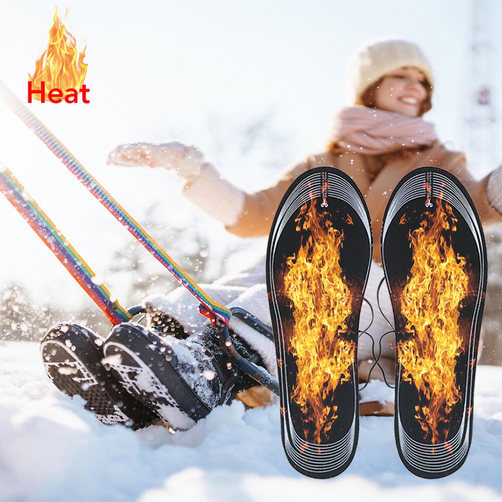 USB-Powered Heated Insoles: Cuttable Inserts for Warmth During Winter Activities BIKE FIELD