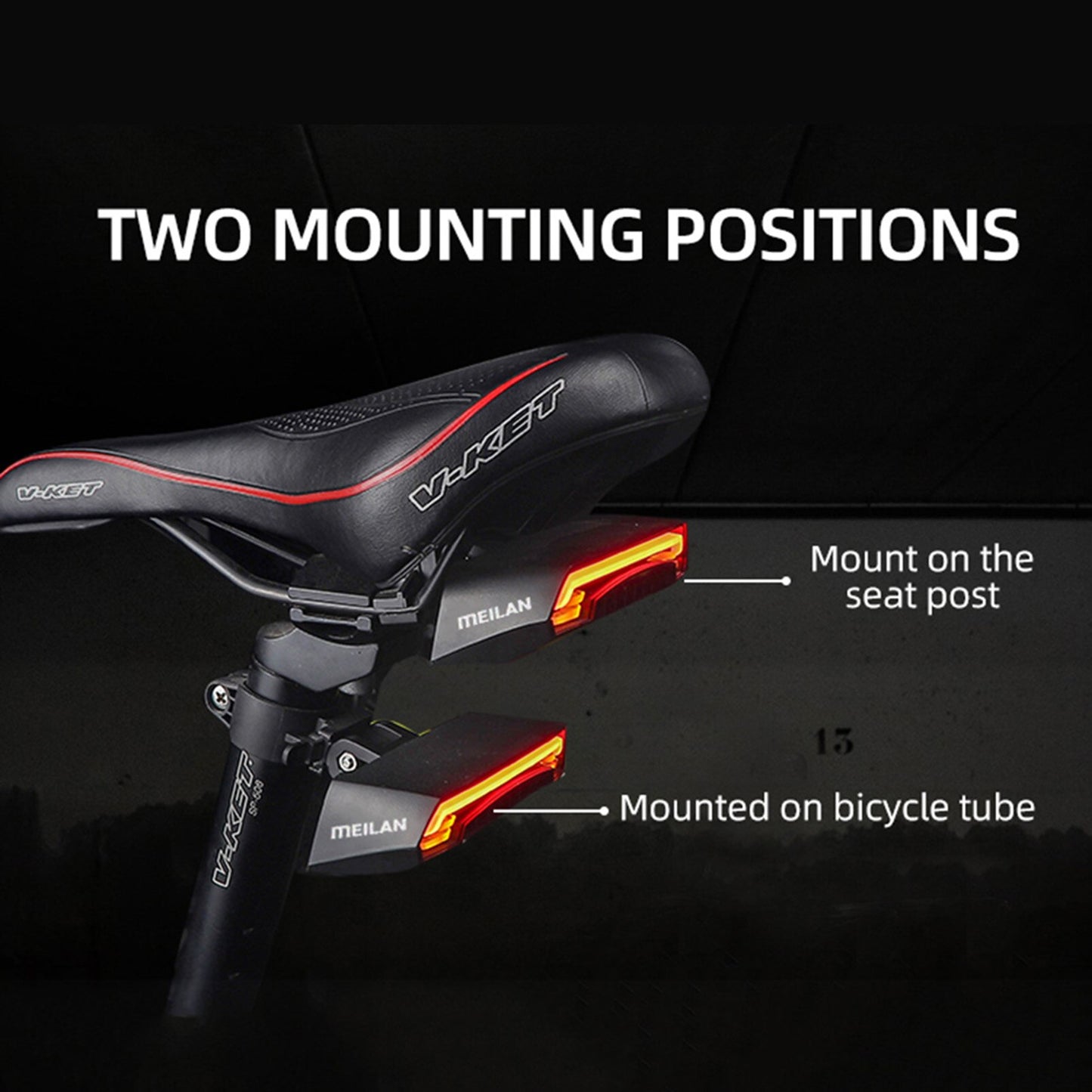 Wireless Remote LED Turn Signal & USB Rechargeable Cycling Tail Light BIKE FIELD