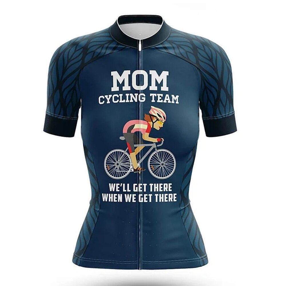 Mom Cycling Team Jersey Short Set: Gel Pad, Breathable MTB Road Bike Clothing Kit BIKE FIELD