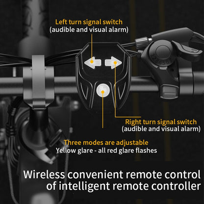 Bike Turn Signal Rear Light - USB Rechargeable LED Bicycle Lamp with Wireless Remote Control BIKE FIELD