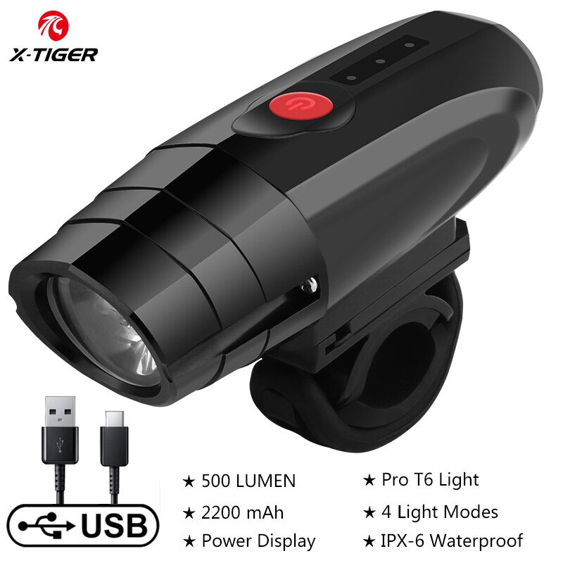 USB Charging Bike Light - Versatile LED Front Lampan BIKE FIELD